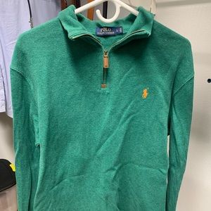 Ralph Lauren Green Quarter-Zip Polo Warm Jacket